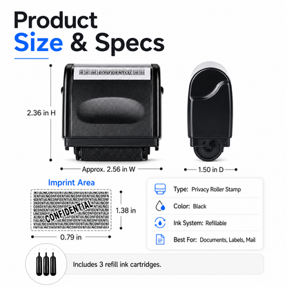 🔥HOT SALE 49% OFF✨Privacy Protection Security Roller Stamp — Address & Billing Info Blocker, Home & Office Mailing Essentials 100m Long-Lasting Roll