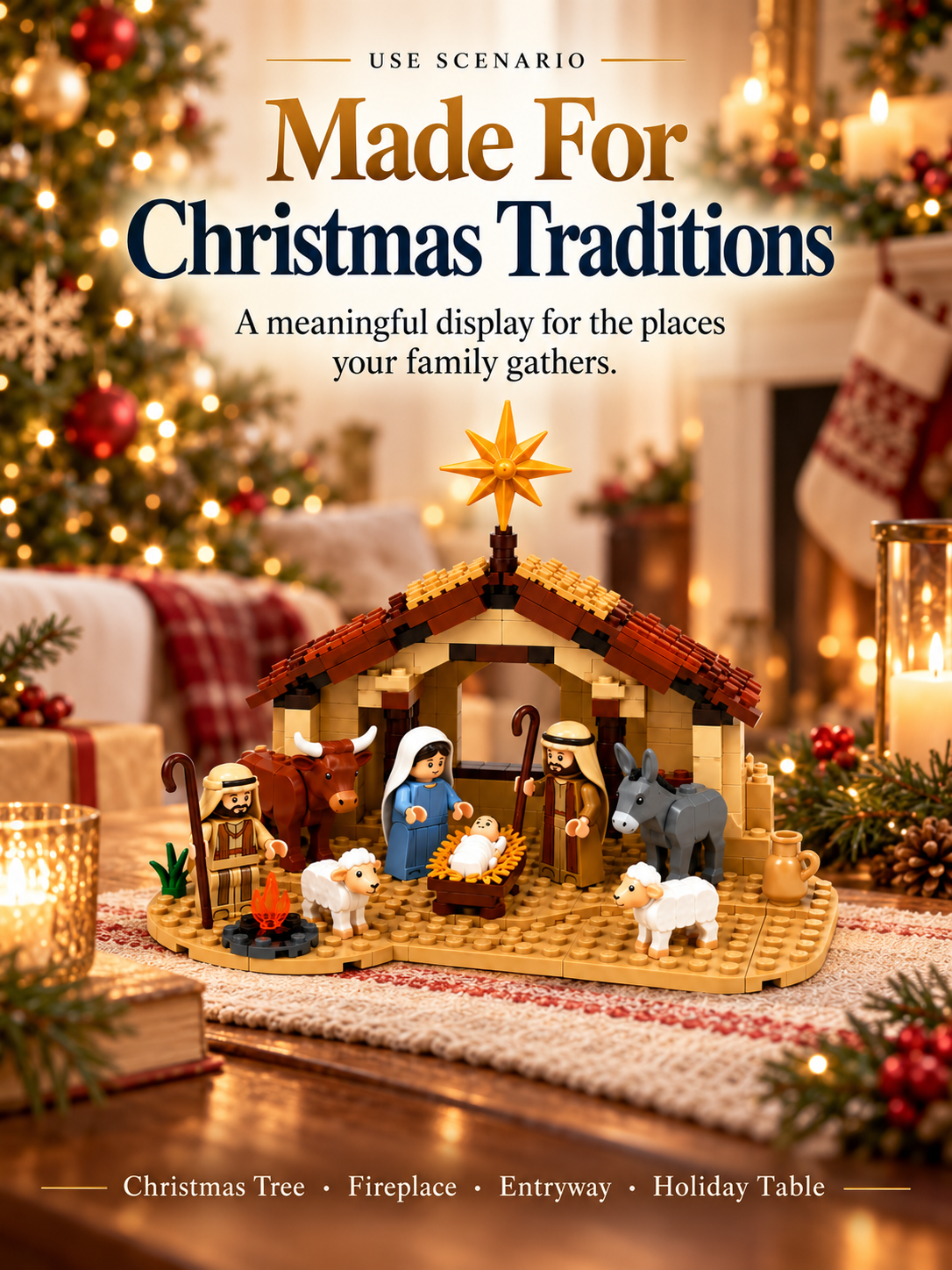 🔥 Build The Christmas Story – Nativity Scene Building Block Set