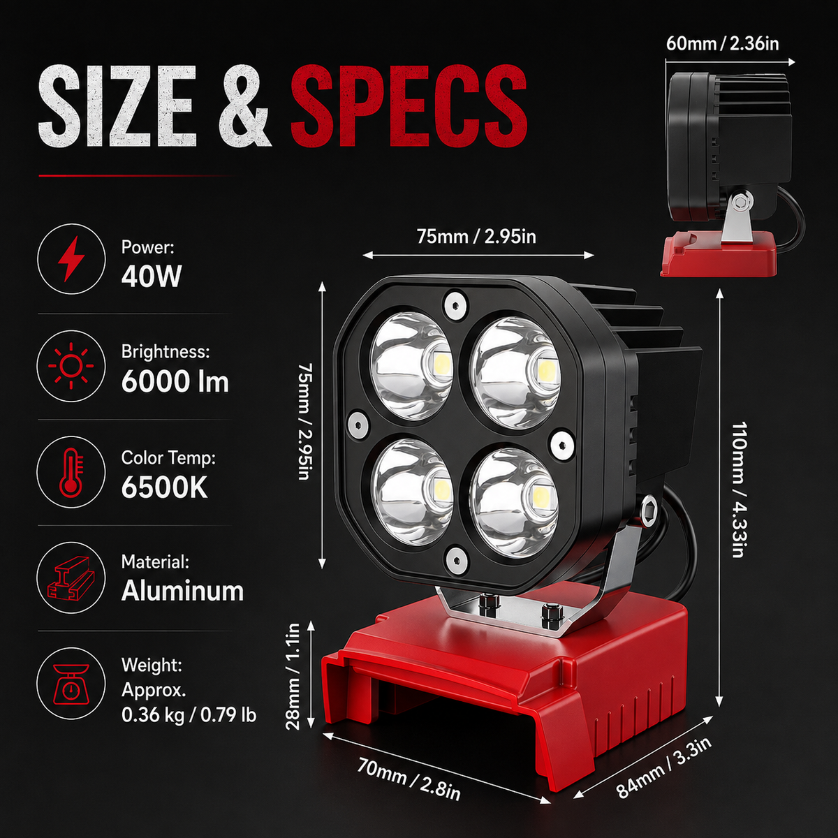 🏕️ Omni-Directional Magnetic LED Pod Light