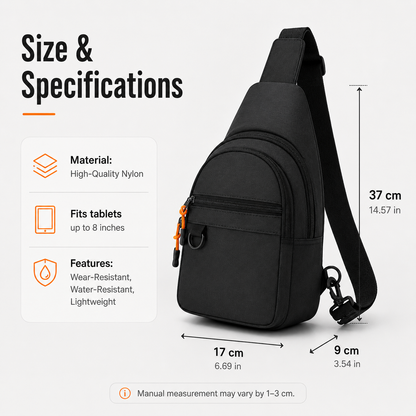 Waterproof Multi-pocket Crossbody Sling Bag