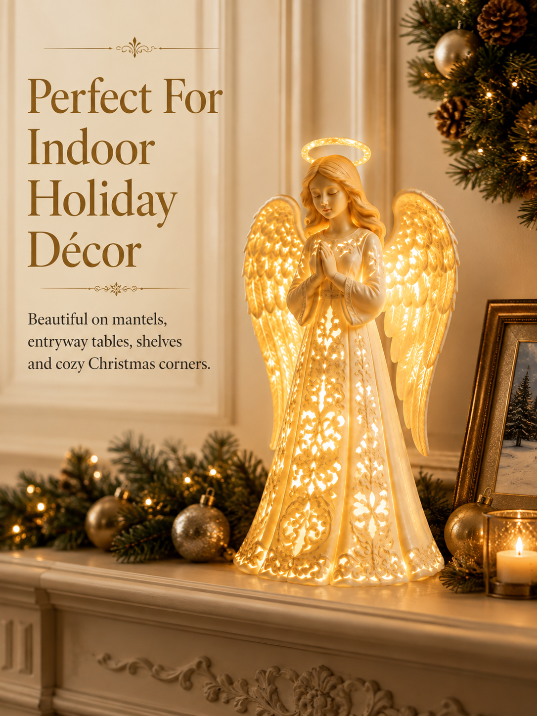 🎁Lighted Christmas Angel Figurine