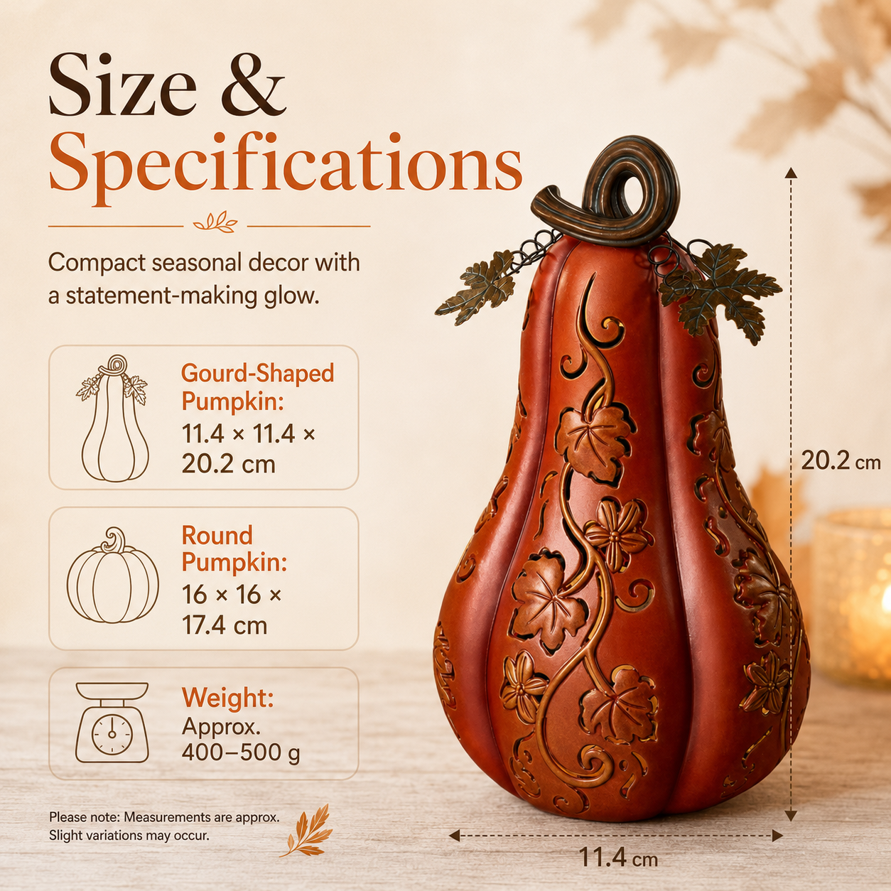 🎃Light-Up Halloween Gourd Decoration