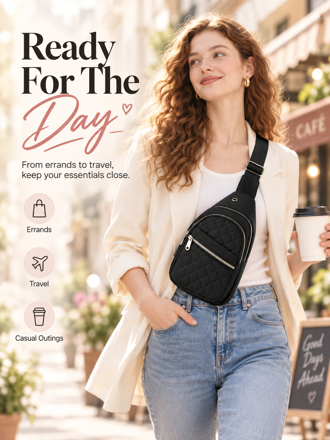 Women's Solid Color Quilted Waterproof Belt Bag - Adjustable Strap, Large Capacity, Matching Multiple Pockets