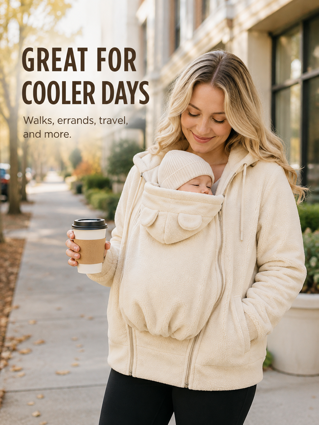 🧥Parent & Baby Fleece-Lined Carrier Cover Hoodie