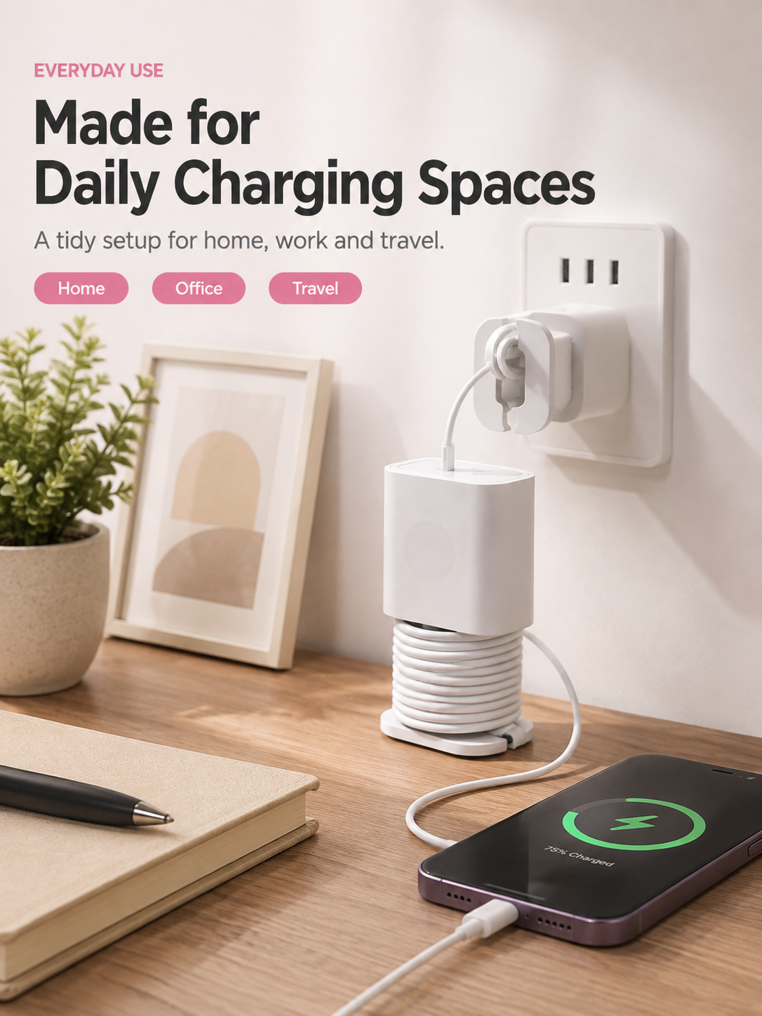 2-in-1 Silicone Charger Protective Case (with Cable Storage)