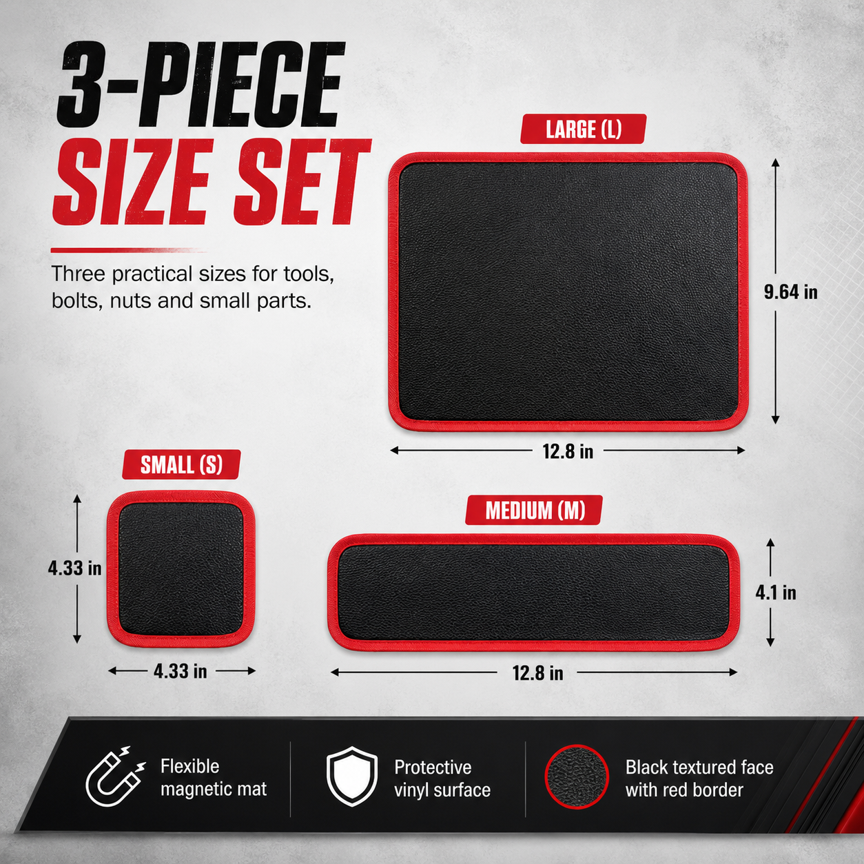 🔧 Flexible Magnetic Tool Holder Mat Set