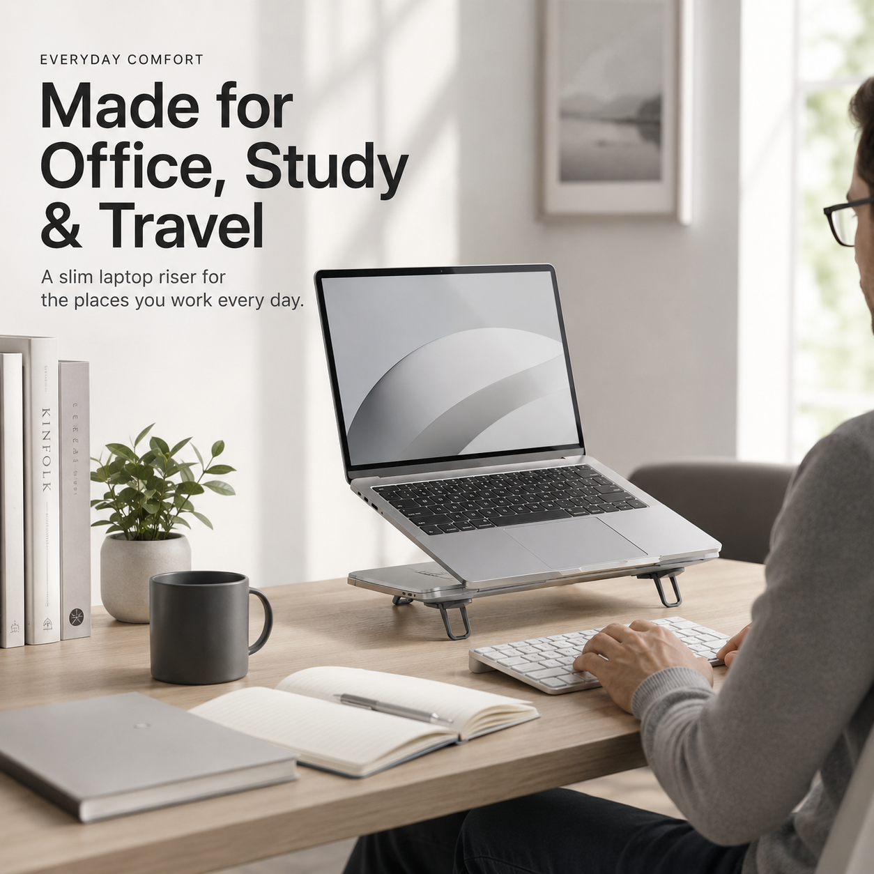 2 Pcs Zinc Alloy Foldable Laptop Stand