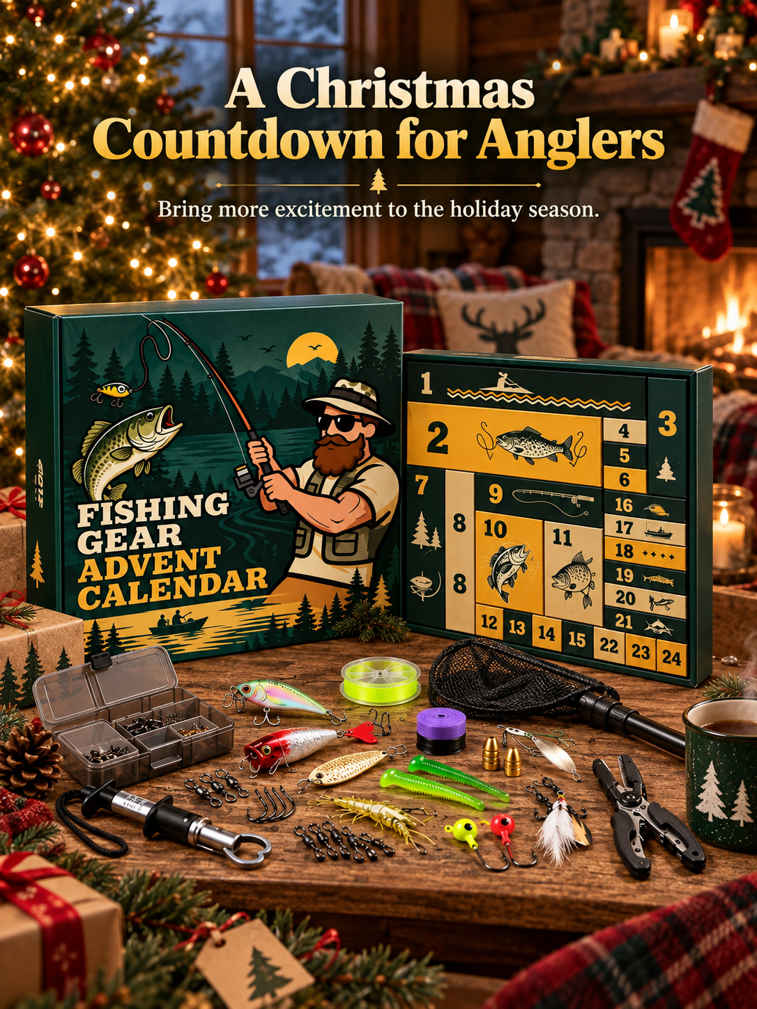 Fishing Advent Calendar – 24-Day Tackle & Lure Gift Set