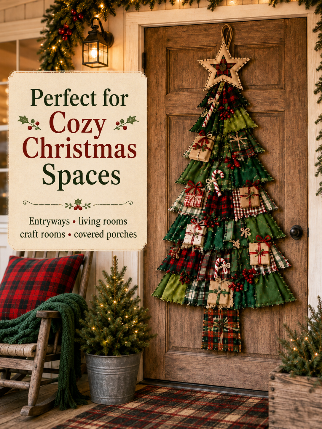 DIY Oversized Patchwork Christmas Tree Hanging Kit