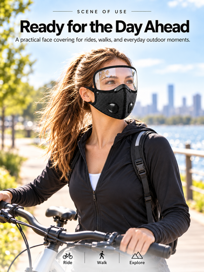 🚴 Reusable Outdoor Cycling Face Mask – Breathable Mesh Design for Riding, Sports & Outdoor Activities