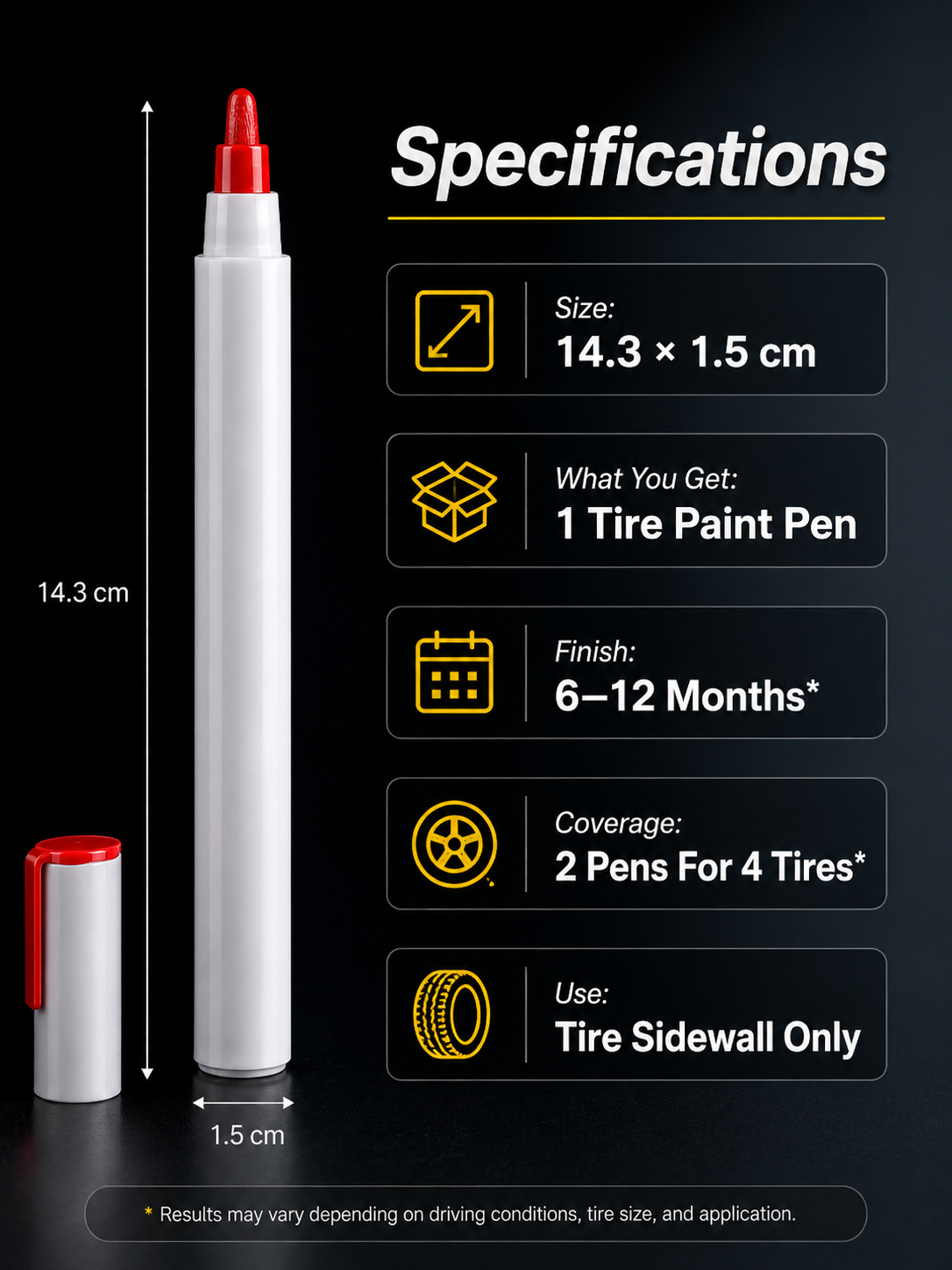 🔥🚗Oil-Based Waterproof Tire Paint Marker