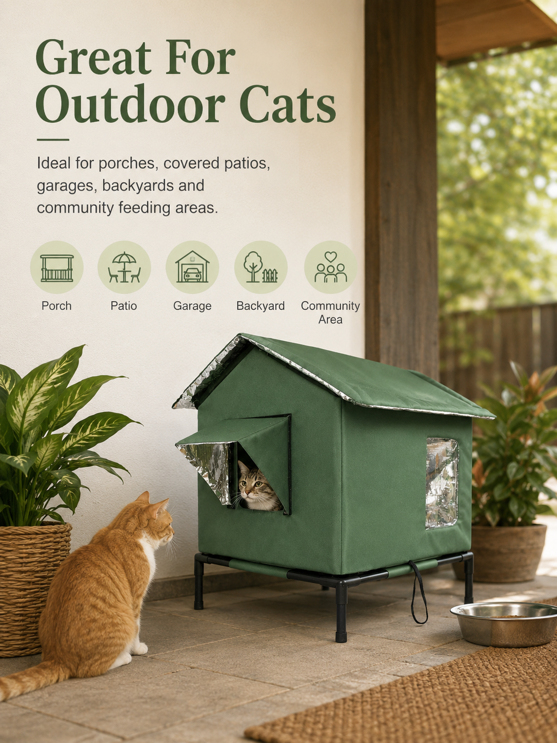 🐱 Elevated Outdoor Cat House