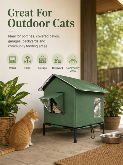 🐱 Elevated Outdoor Cat House