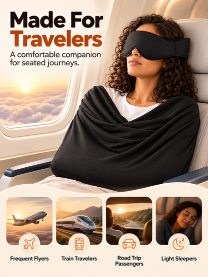✈️ Arm-Wrapping Travel Sleep System – Wraparound Comfort & Eye Coverage