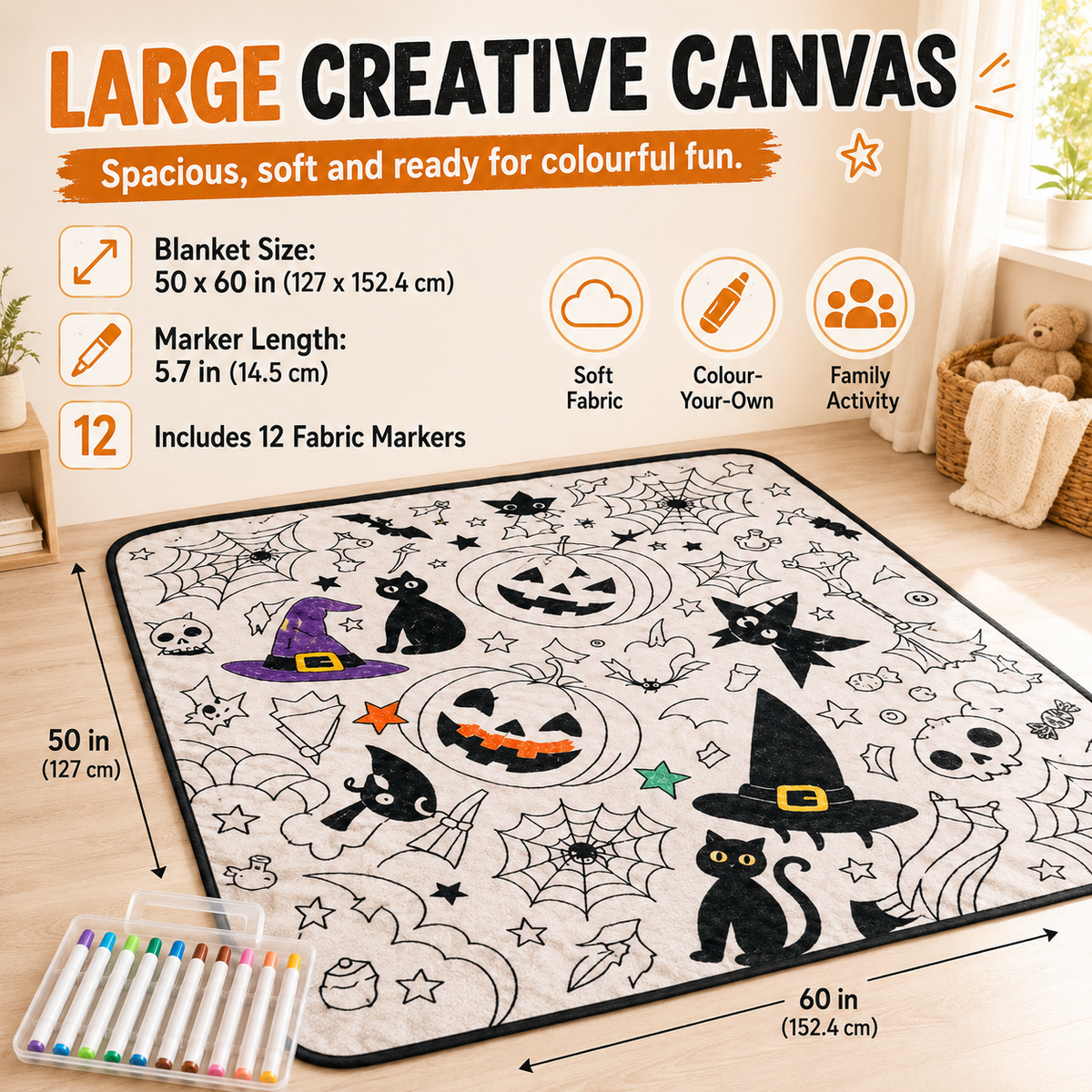 🎨✨DIY Coloring Blanket With Markers