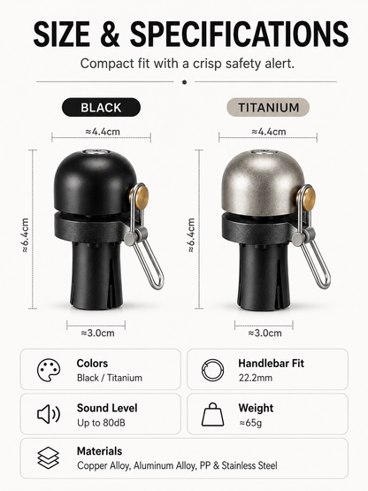 Handlebar Plug-Type Road Bike Bell