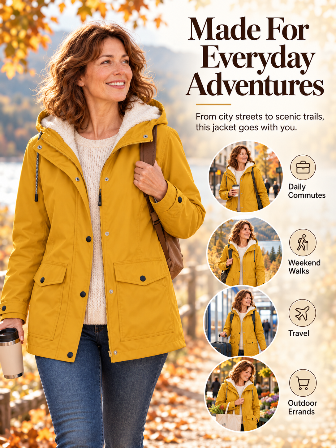 ❤️‍🔥 Women's Plush-Lined Windproof Hooded Jacket