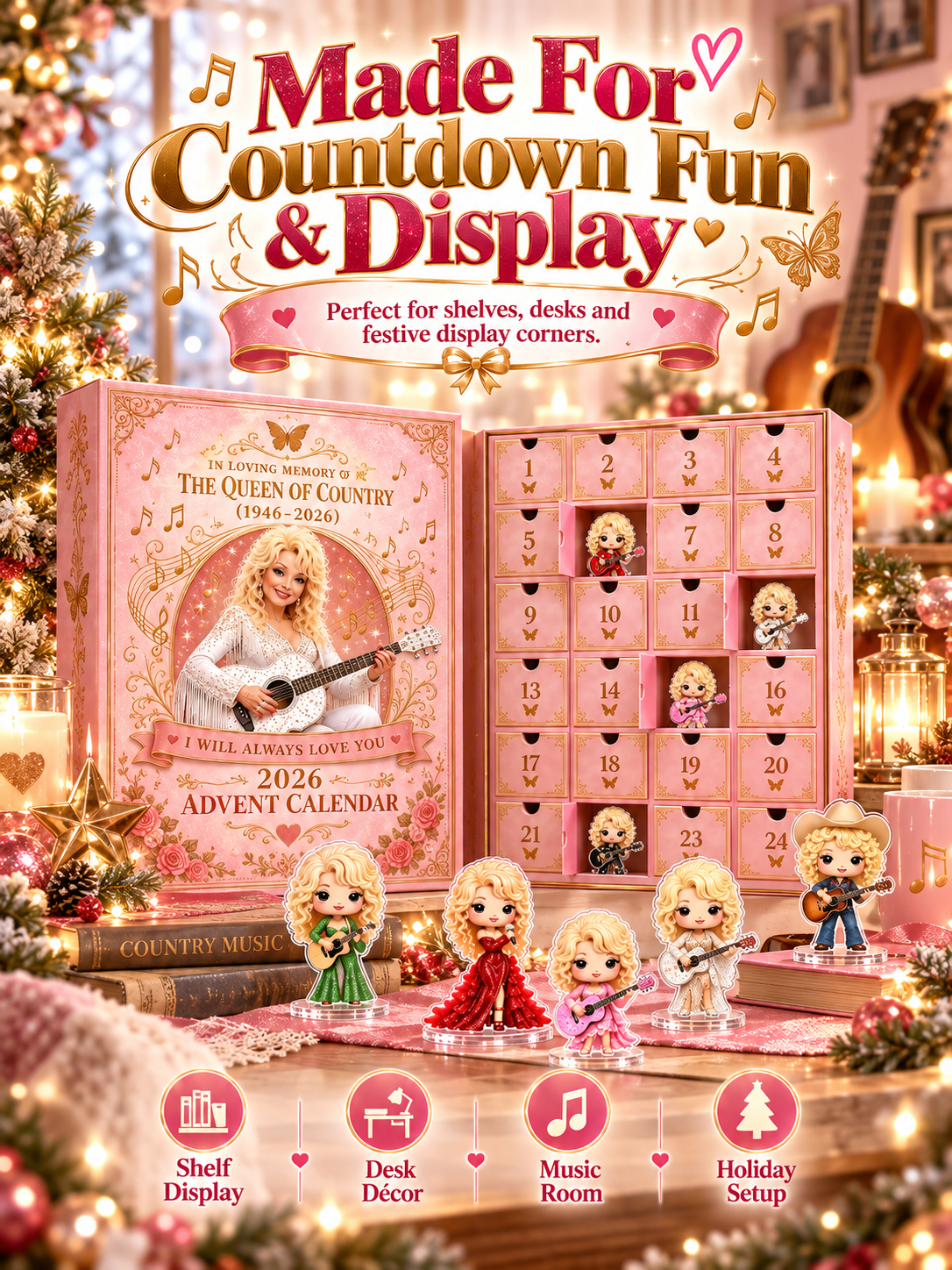 🎤💖 Dolly Advent Calendar — 24 Days of Country Glam & Collectible Surprises!