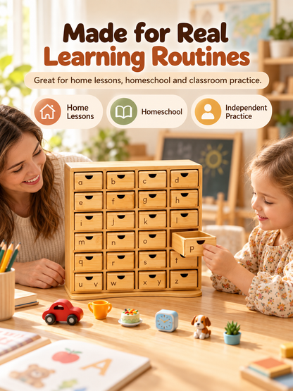 Phonics Cabinet-Alphabet Sound Object Learning Cabinet