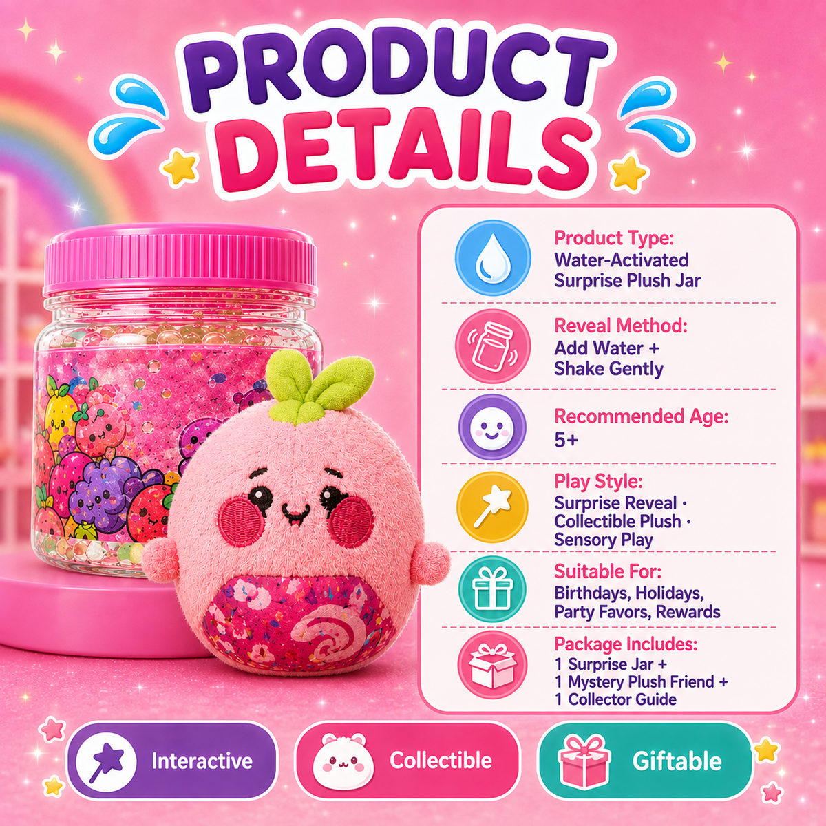 🎁 Magic Surprise Plush Jar 2026 – Cute Hidden Collectible Toy Gift For Kids