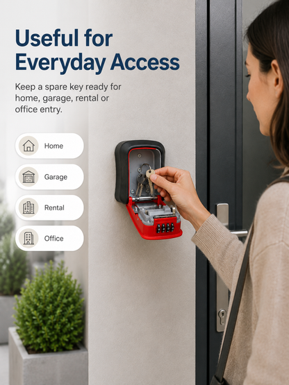 Never Get Locked Out Again 🔐 | 4-Digit Wall-Mounted Key Lock Box