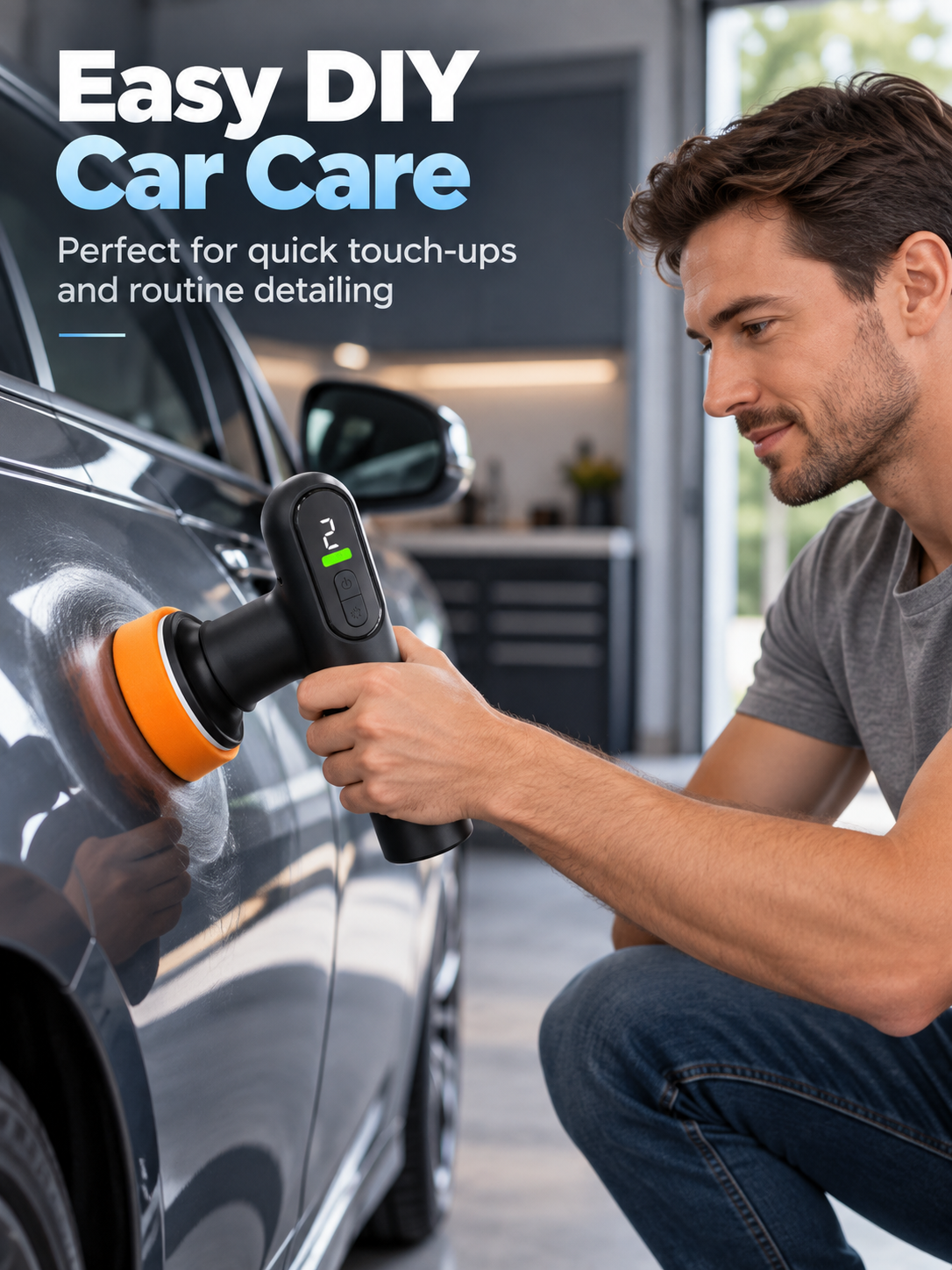 🚗 Cordless 3-Speed Car Polisher – 12,000 RPM Deluxe Scratch & Shine Detailing Kit