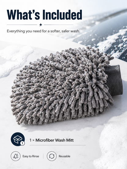 🫧 Premium Car Wash Mitt – More Suds, More Coverage, Easier Car Cleaning