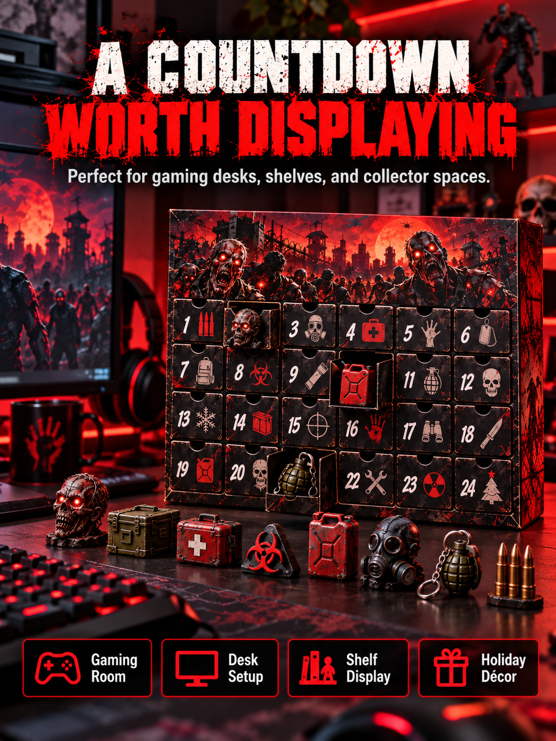 🧟 24-Day Zombie Tactical Collectibles Advent Calendar