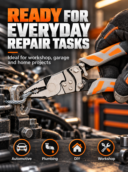 🔧 Self-Locking Ratchet Pliers – Secure Grip, Less Effort