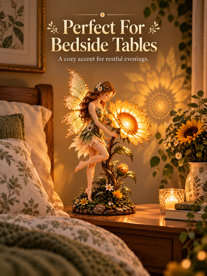 🧚 Enchanted Sunflower Fairy Lamp – Warm Glow Fantasy Table Decor