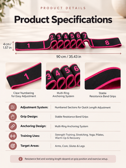 Multi-Ring Resistance Bands for Stretching & Training