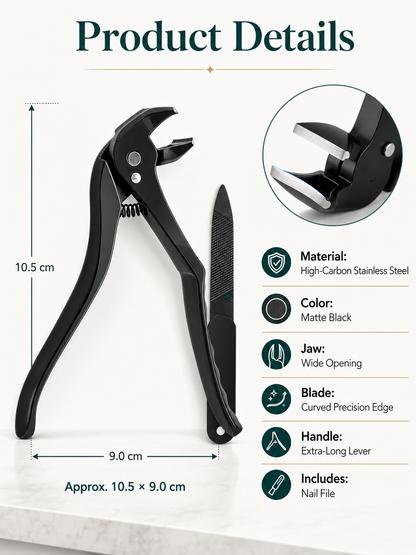 ✂️ Heavy-Duty Wide-Jaw Nail Clipper