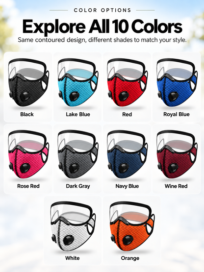 🚴 Reusable Outdoor Cycling Face Mask – Breathable Mesh Design for Riding, Sports & Outdoor Activities