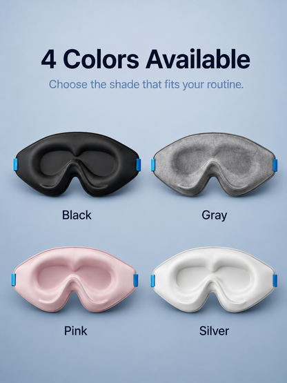 😴 3D Zero-Pressure Blackout Sleep Mask – Lash-Friendly Contoured Memory Foam Eye Mask