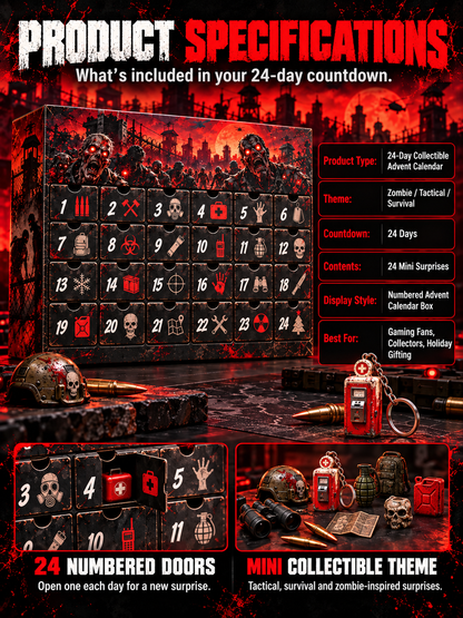 🧟 24-Day Zombie Tactical Collectibles Advent Calendar