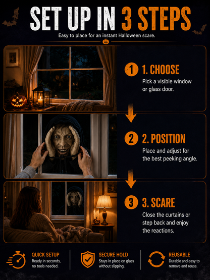 🎃Creepy Peeking Face Window Decoration
