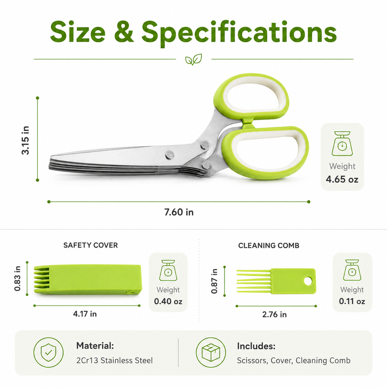 ✂️Herb Scissors 5 Blade Kitchen Shears