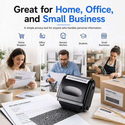 🔥HOT SALE 49% OFF✨Privacy Protection Security Roller Stamp — Address & Billing Info Blocker, Home & Office Mailing Essentials 100m Long-Lasting Roll