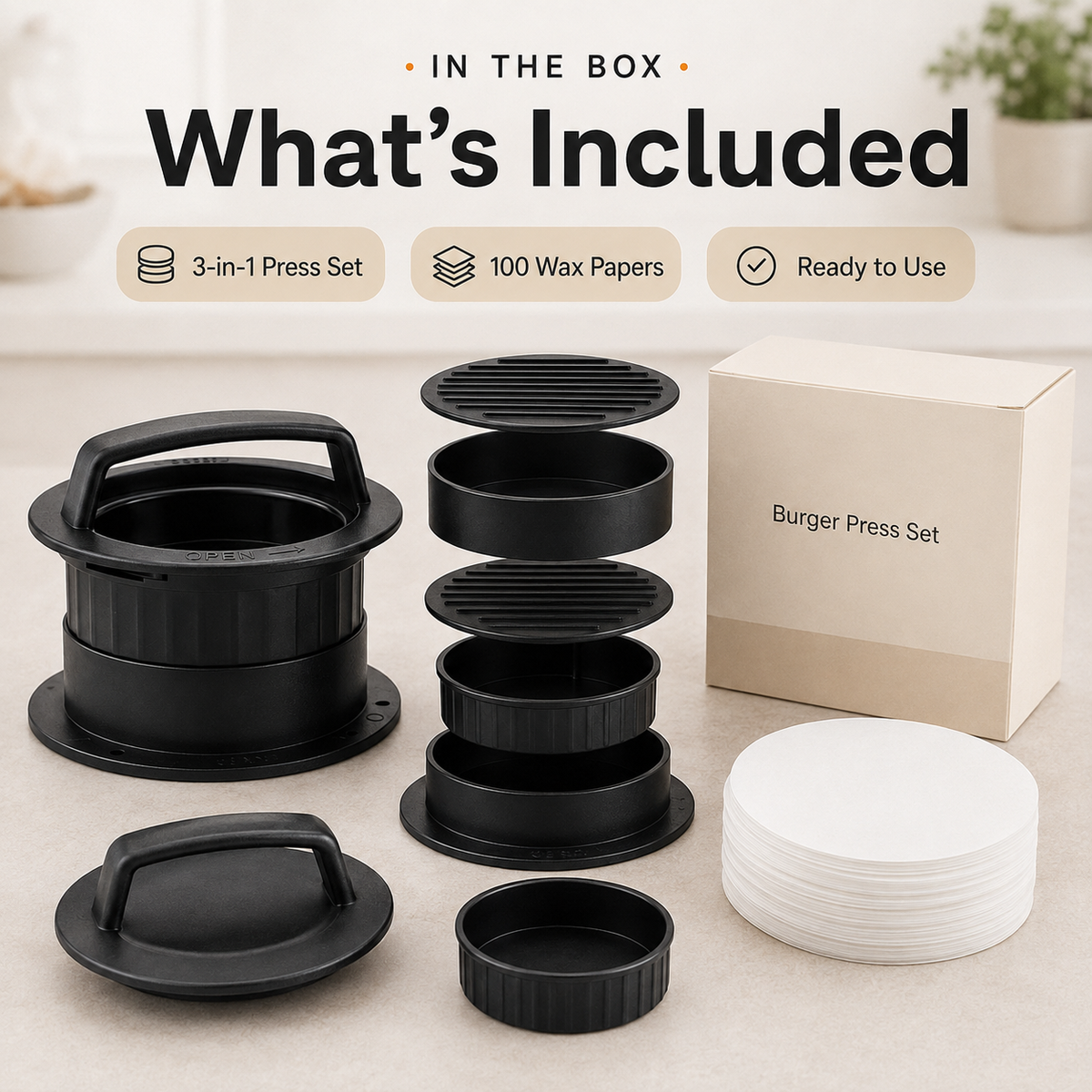 🔥 Burger Patty Press Kit – 30% OFF