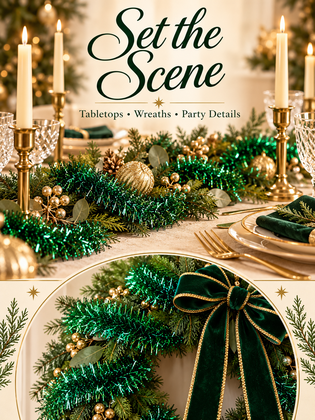 ✨ Metallic Tinsel Trim – Sparkling Decoration for Gift Wrapping & Holiday Crafts