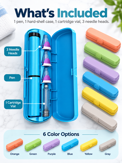 💉 60IU Injection Pen & Hardshell Carry Case Set – Organized Travel Storage Kit