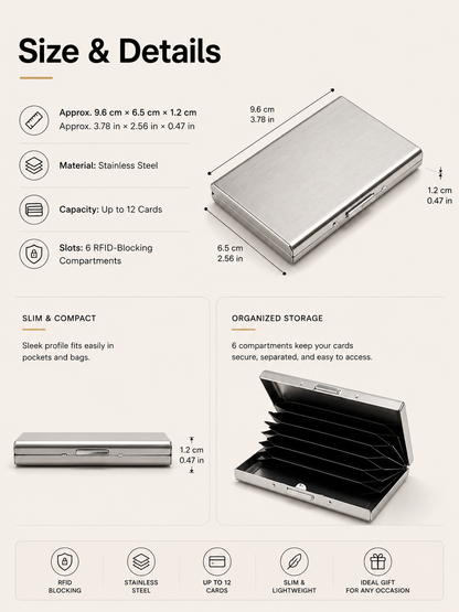 Hot Sale RFID Blocking Metal Card Holder