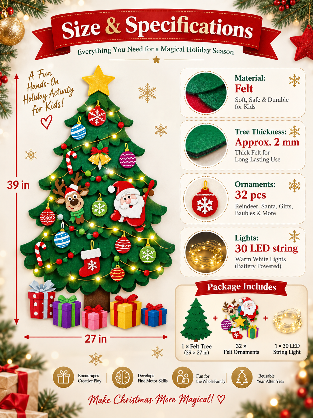 🎁DIY Felt Christmas Tree Set