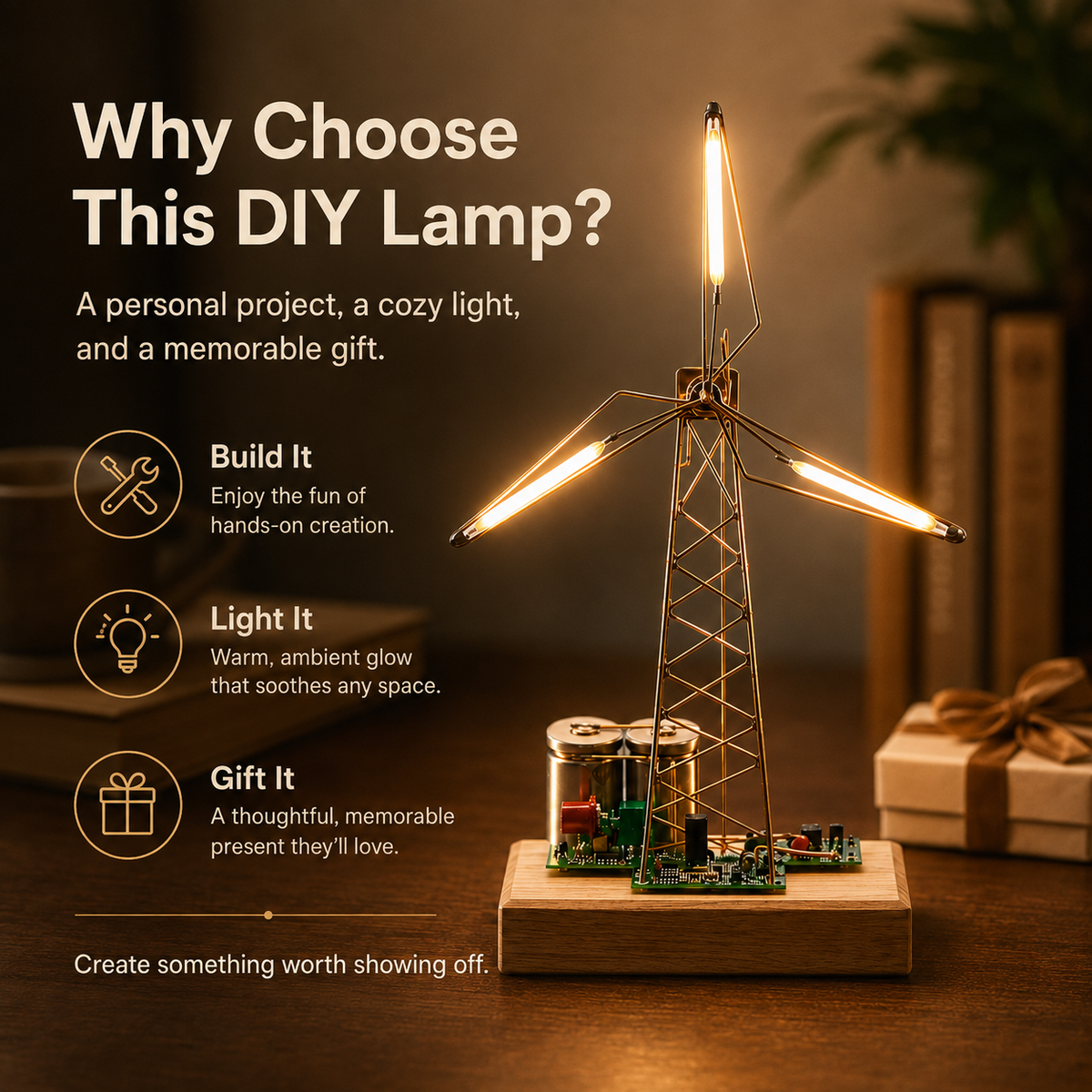 🏆Hot Sale 💡DIY Industrial Retro Windmill Lamp | Hand-Craft Your Own Warm Ambience