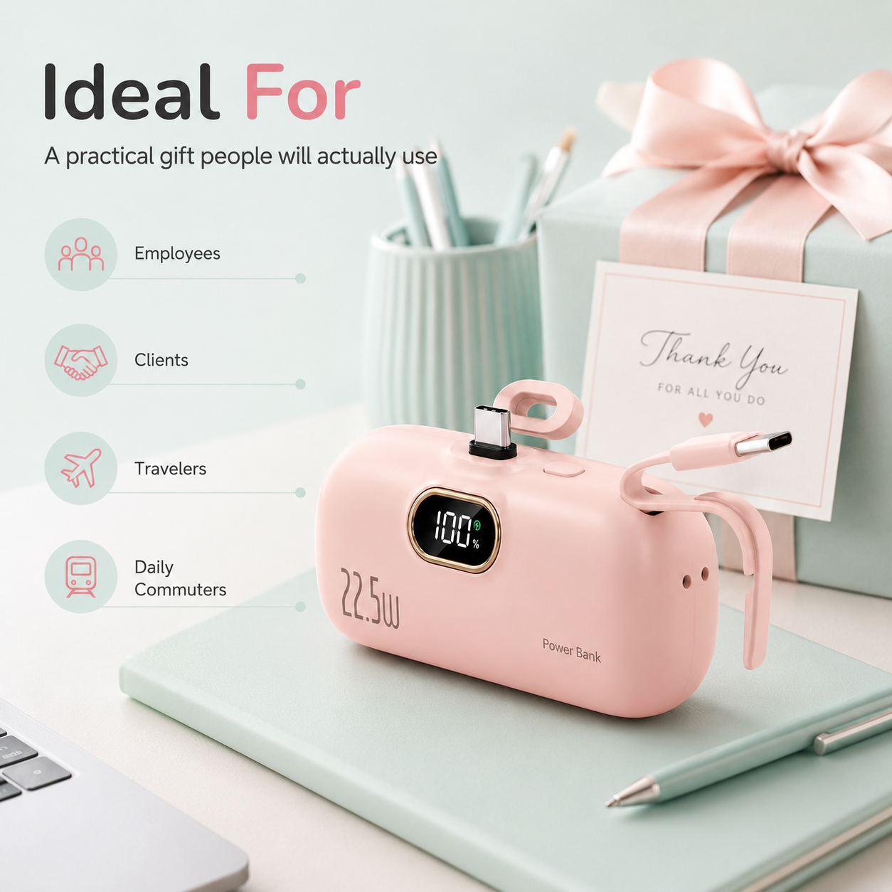 🔋 Mini Direct-Plug Power Bank