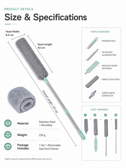 🔥Retractable Gap Dust Cleaner