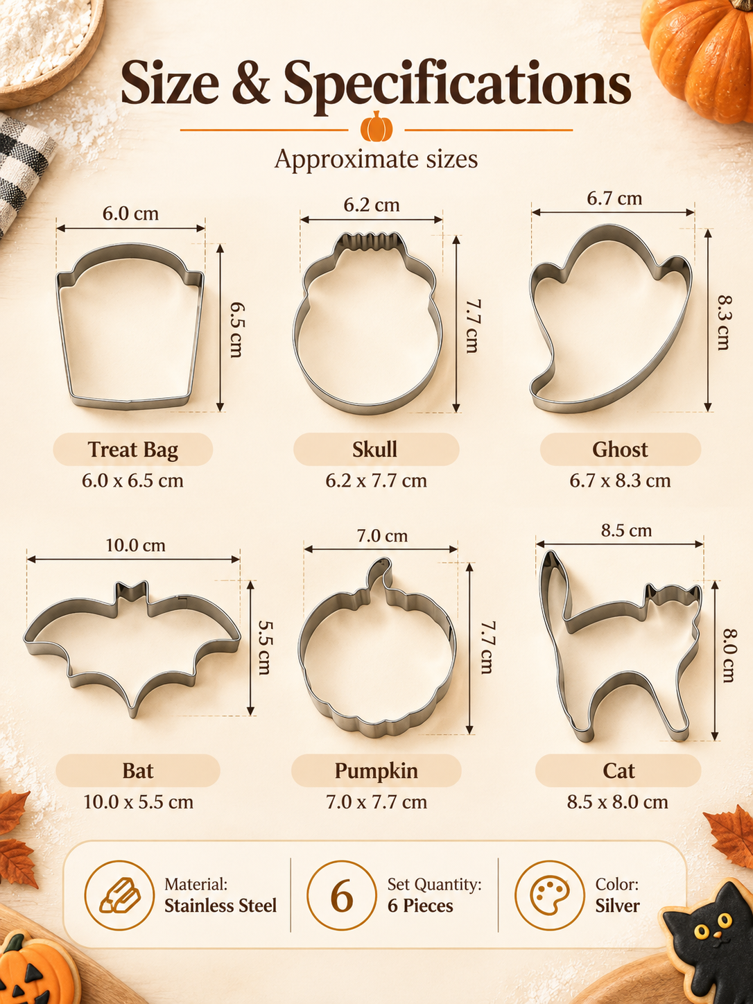 6-Piece Holiday Cookie Cutter Set