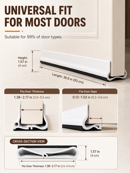 ❄️ Stop Cold Drafts From Entering Your Home – Triple Seal Door Weather Strip