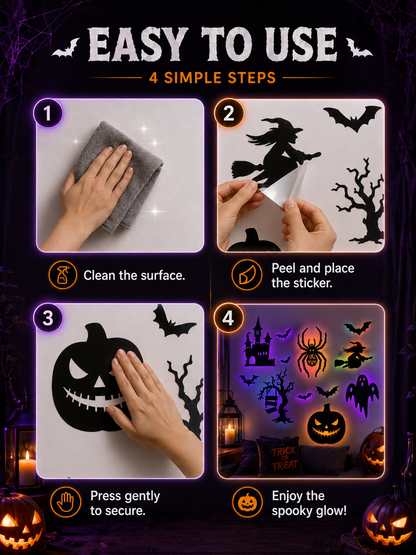 🎃 Halloween Glow Wall Stickers