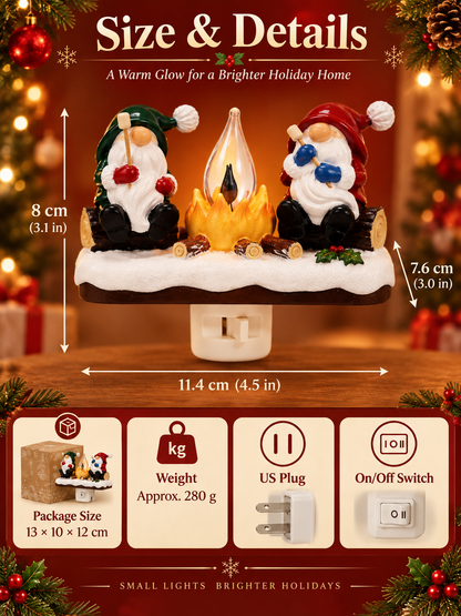 🎄 3D Christmas Plug-In Night Light – Warm Glowing Holiday Wall Décor